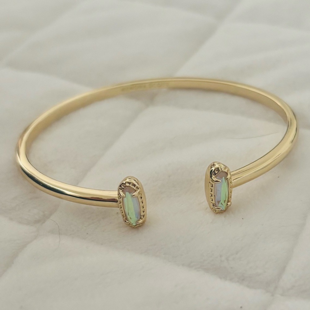 Kendra Scott Gold Cuff Bracelet with Iridescent Accents